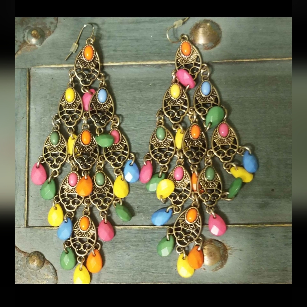 Colorful Teardrop Earrings